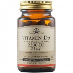 Solgar Vitamin D3 2200IU (55μg), 50veg.caps
